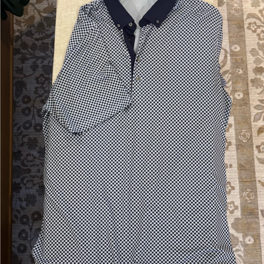 Greyson Navy and White Polo Shirt